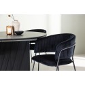 Söögilaud Matilda φ130 - Must / Must MDF spooniga + Söögitool Selma - Must / Must Velvet _4