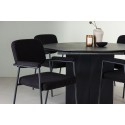 Söögilaud Matilda φ130 - Must / Must MDF spooniga +Eilne söögitool - Must / Must Boucle _4