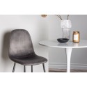 Hamden söögilaud - valge MDF + Eva söögitool - helehall / helehall Velvet _2