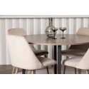 Söögilaud Durango - must / pähkel MDF + öösöögitool - tume pähkel / mokka / pruun kangas _4