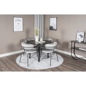 Plaza Runt Matbord - Svart / Svart - ø100*H75 +Nooletugitool - Mustad jalad - Grey Velvet _4