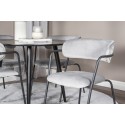 Plaza Runt Matbord - Svart / Svart - ø100*H75 +Nooletugitool - Mustad jalad - Grey Velvet _4
