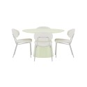 Lanzo söögilaud Ø120 Matcha roheline + Chico tool, 2 komplekti kroom/valge _4