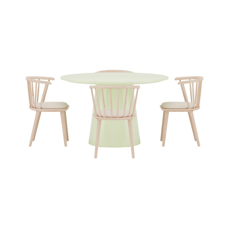 Lanzo söögilaud Ø120 Matcha roheline + Bobby tool 2-pakk Whitewash Wood _4