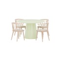 Lanzo söögilaud Ø120 Matcha roheline + Bobby tool 2-pakk Whitewash Wood _4