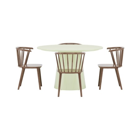 Lanzo söögilaud Ø120 Matcha roheline + Bobby tool 2-pakk Mocca Rubber Wood _4