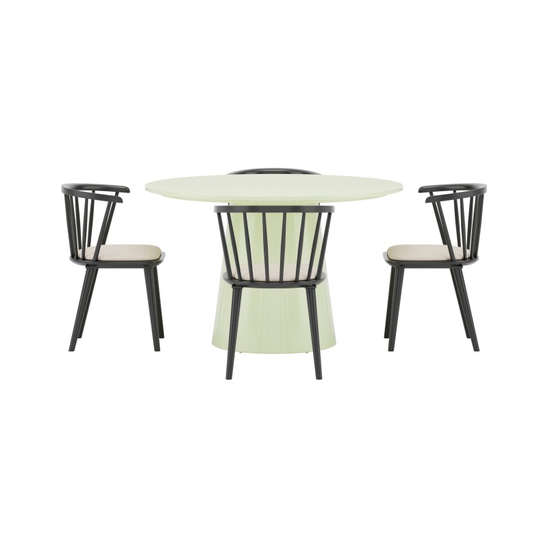 Lanzo söögilaud Ø120 Matcha roheline + Bobby tool 2-pakk must/beež _4