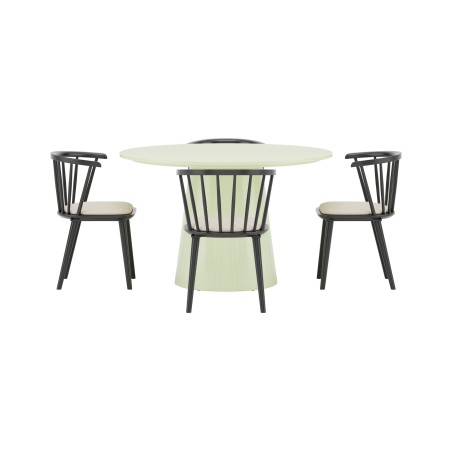 Lanzo söögilaud Ø120 Matcha roheline + Bobby tool 2-pakk must/beež _4