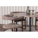 Durango söögilaud - must / pähkel MDF + hommikusöögitool - must / must Boucle _4