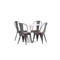 Hamden söögilaud – valge MDF+Tempe söögitool – tumehall / tumepruun MDF_4