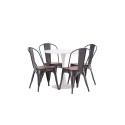 Hamden söögilaud – valge MDF+Tempe söögitool – tumehall / tumepruun MDF_4