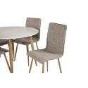 Plaza Runt Matbord – Ek-Look / Vit – ø100*H75 +Windu Lyx söögitool – Oak-Look / helehall _4
