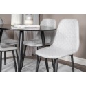 Plaza Runt Matbord - Svart / Svart - ø100*H75 +Polar Diamond söögitool - mustad jalad - hall kangas _4