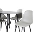 Plaza Runt Matbord - Svart / Svart - ø100*H75 +Polar plastist söögitool - mustad jalad / hall plastik _4