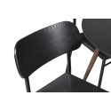 Plaza ümarlaud 100 cm - must top - pähkel jalad +Polly söögitool 2-pakk - must / must _4