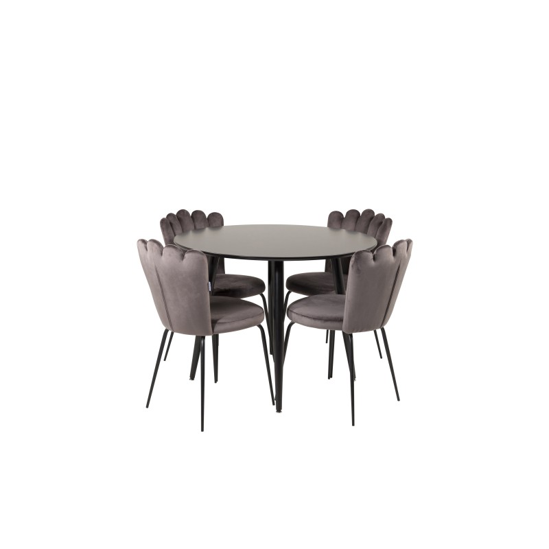 Plaza Runt Matbord – Svart / Svart – ø100*H75 + Limhamni tool – hall _4