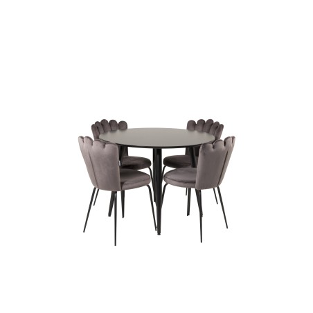Plaza Runt Matbord – Svart / Svart – ø100*H75 + Limhamni tool – hall _4
