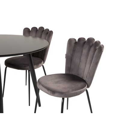 Plaza Runt Matbord – Svart / Svart – ø100*H75 + Limhamni tool – hall _4