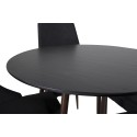 Plaza ümarlaud 100 cm - must top - pähkel jalad+Leone söögitool - pähkel jalad - must kangas_4