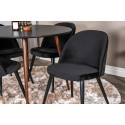 Plaza ümarlaud 100 cm - must top - pähkel jalad+velvet söögitool - must / must_4