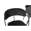 Plaza ümarlaud 100 cm - must top - pähkel jalad+nool tugitool - mustad jalad - Black Velvet_4