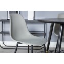 Dipp söögilaud - 115 cm - must / must messing + polaarplastist söögitool - mustad jalad / hall plastik_4
