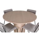 Bianca ümmargune söögilaud - valge pesu / must spoon + Kenth tool - must / helehall samet_4