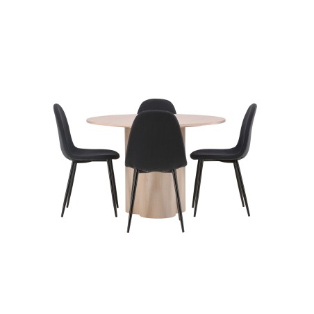 OliviaDining Table-WhiteWashVeneer+PolarDining Chair-Black Leggs-Black Fabric_4