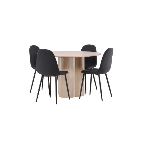 OliviaDining Table-WhiteWashVeneer+PolarDining Chair-Black Leggs-Black Fabric_4