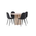 OliviaDining Table-WhiteWashVeneer+PolarDining Chair-Black Leggs-Black Fabric_4
