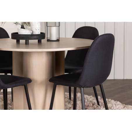 OliviaDining Table-WhiteWashVeneer+PolarDining Chair-Black Leggs-Black Fabric_4
