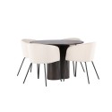 OliviaDining Table-Mocca/MoccaVeneer+Berittool-must/beež samet_4