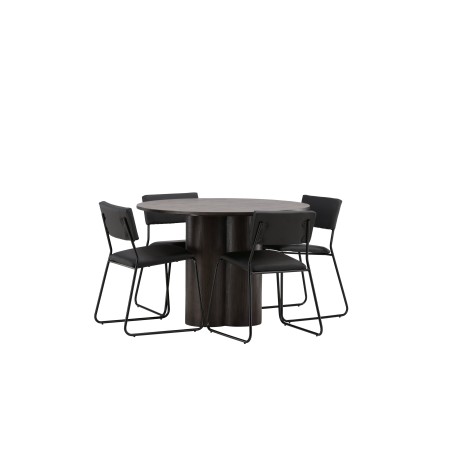 OliviaDining Table-Mocca/MoccaVeneer+KenthChair-Must/MustPU_4