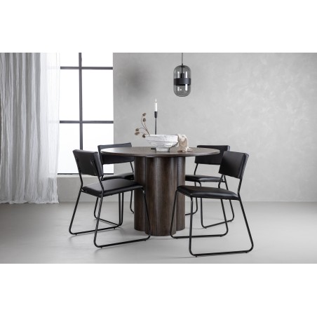 OliviaDining Table-Mocca/MoccaVeneer+KenthChair-Must/MustPU_4