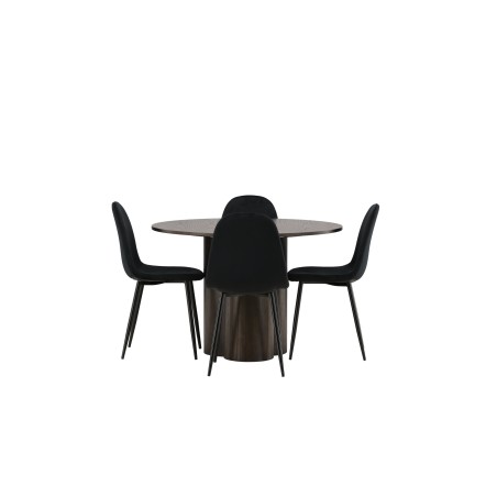 OliviaDiningTable-Mocca/MoccaVeneer+PolarDiningChair-Blacklegs/BlackVelvet_4