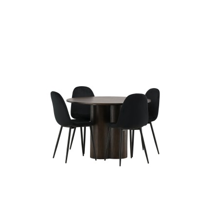 OliviaDiningTable-Mocca/MoccaVeneer+PolarDiningChair-Blacklegs/BlackVelvet_4