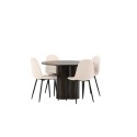 OliviaDining Table-Mocca/MoccaVeneer+PolarDining Chair-Blacklegs/Beige Velvet_4