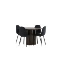 OliviaDining Table-Mocca/MoccaVeneer+PolarDining Chair-Black Leggs-Black Fabric_4