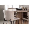 Lanzo söögilaud φ120 - naturaalne / naturaalne MDF + Modesto söögitool - beež / beež Boucle _4