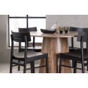 Lanzo söögilaud φ120 - naturaalne / naturaalne MDF + Montros söögitool - naturaalne / naturaalne kummipuu _4