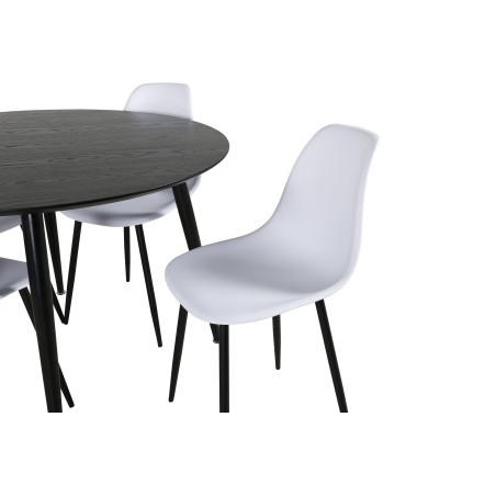 Dipp söögilaud - 115 cm - must spoon / kõik mustad jalad + Polari plastikust söögilaud