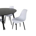 Dipp söögilaud - 115 cm - must spoon / kõik mustad jalad + Polari plastikust söögilaud