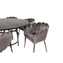 Kopenhaagen – ümmargune söögilaud – must / must+Limhamn – tool – hall Velvet_6