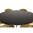 Kopenhaagen – ümmargune söögilaud – must / must+Limhamni valgus – tool – Gold Velvet_6