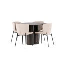 OliviaDining Table-Mocca/MoccaVeneer+ModestoDining Chair-Grey/SmokedBlackBoucle_4