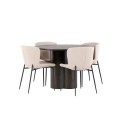 OliviaDining Table-Mocca/MoccaVeneer+ModestoDining Chair-Grey/SmokedBlackBoucle_4