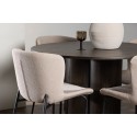 OliviaDining Table-Mocca/MoccaVeneer+ModestoDining Chair-Grey/SmokedBlackBoucle_4