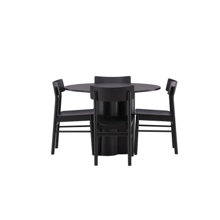 OliviaDining Table-Black/Black Vineer+MontrosDining Chair-Natural/Natural Rubberwood_4