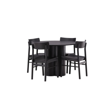 OliviaDining Table-Black/Black Vineer+MontrosDining Chair-Natural/Natural Rubberwood_4