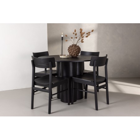 OliviaDining Table-Black/Black Vineer+MontrosDining Chair-Natural/Natural Rubberwood_4